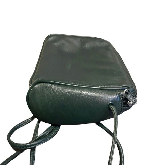 Giani Bernini Dark Green Pebbled Leather Small Crossbody Purse Shoulder Bag - Picture 5 of 12